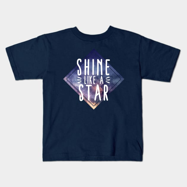 Shine like a Star Kids T-Shirt by Destroyed-Pixel